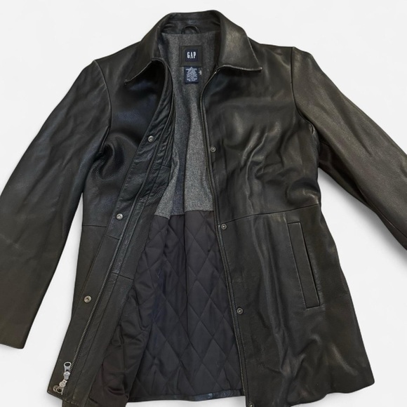 90s Gap Leather Jacket - Picture 2 of 6